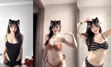 抖音網紅【寶貝77】集高顏值與極品身材於一身的反差婊  (9)